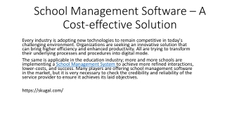 School Management Software – A Cost-effective Solution