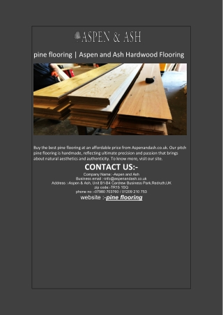 pine flooring | Aspen and Ash Hardwood Flooring