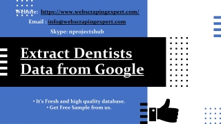 Extract Dentists Data from Google