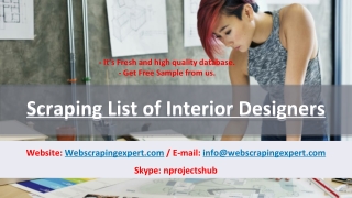 Scraping List of Interior Designers