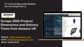 Scrape 200k Product Dimensions and Delivery Times from Amazon UK