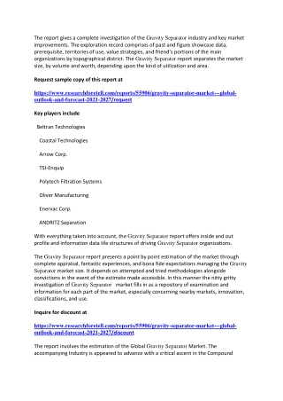 Gravity Separator Market