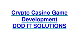 Best Crypto Casino Game Development - DOD IT SOLUTIONS