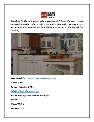 Cabinet Refacers | Cabinetrefacingmi.com