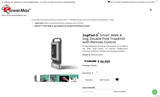 JogPad-5 Smart Walk Double Fold Treadmill with Remote Control and Bluetooth App for Android and iOS