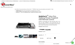 PowerMax Fitness WalkPad-5 Smart APP Control Folding Walking Pad Mini Ultra-Thin