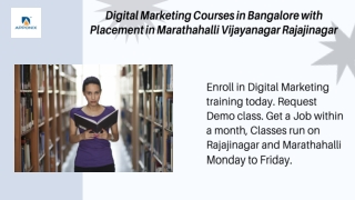 No.1 Digital Marketing Courses in Bangalore with 100% Guaranteed Placement