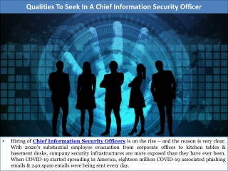 Qualities To Seek In A Chief Information Security Officer