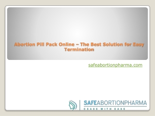 Abortion Pill Pack Online
