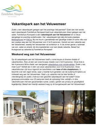 Vakantiepark Veluwemeer
