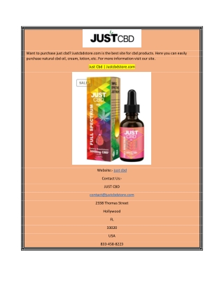 Just Cbd  Justcbdstore.com