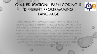 Qin1 Education- Learn Coding & Different Programming Language