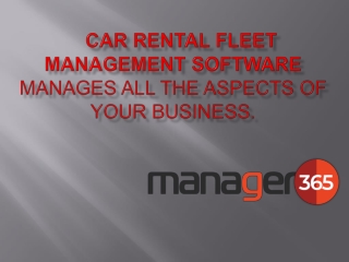 Car Rental Management Software helps your business grow smarter.