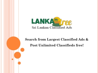 Free ads Sri Lanka - lankatree.lk