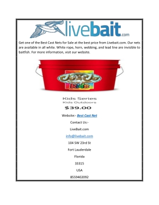 Best Cast Net | LiveBait.com