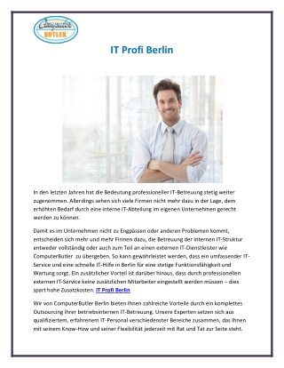 IT Profi Berlin