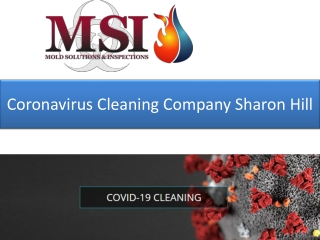 Coronavirus Cleaning Company Sharon Hill