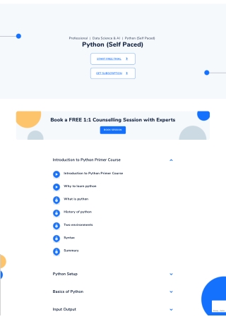 Online Python (Self Paced) Courses - Ekeeda