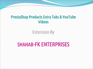 PrestaShop Products extra tabs