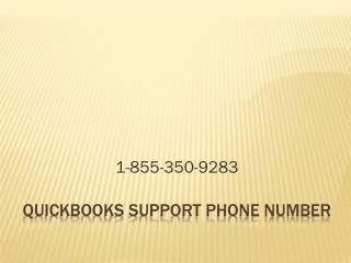 QuickBooks Support Phone Number 1-855-350-9283