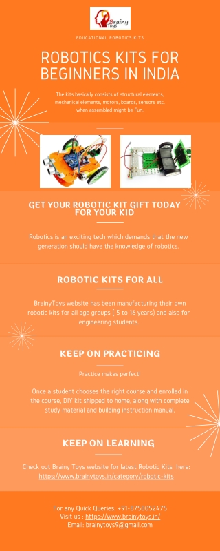 Robotic Kits for College Students - Brainy Toys - Manufacturers & Suppliers