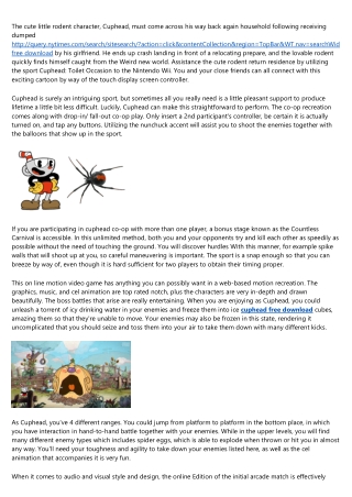15 Reasons Why You Shouldn't Ignore cuphead free download