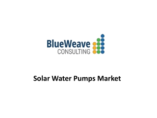 Solar Water Pumps Market during 2021-2027