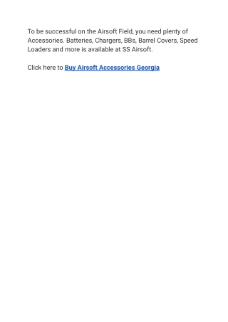Buy Airsoft Accessories Georgia