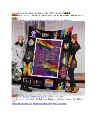 To My Love – Rainbow Colors Blanket – Thank You Blanket