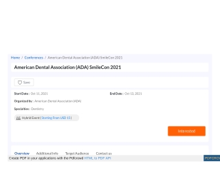 ADA American Dental Association SmileCon 2021