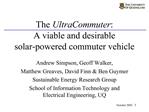 The UltraCommuter: A viable and desirable solar-powered commuter vehicle