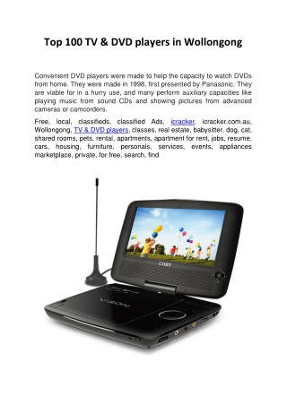 Top 100 TV & DVD players in Wollongong