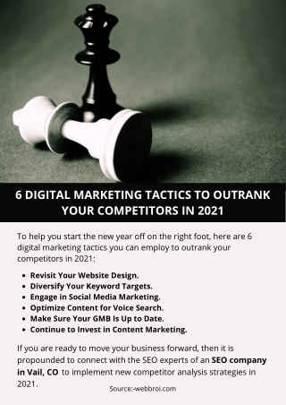 6 DIGITAL MARKETING TACTICS TO OUTRANK YOUR COMPETITORS IN 2021