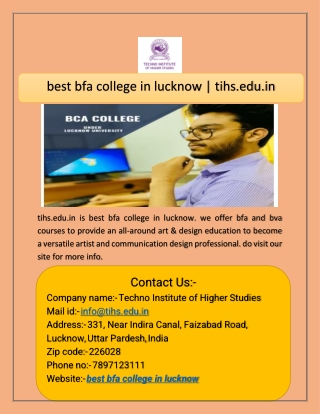 best bfa college in lucknow  tihs.edu.in