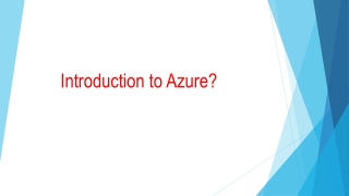 Introduction to Azure