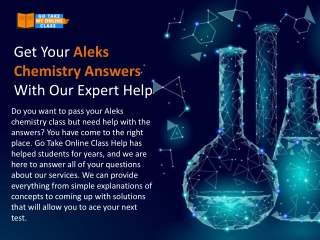 Get Your Aleks Chemistry Answers With Our Expert