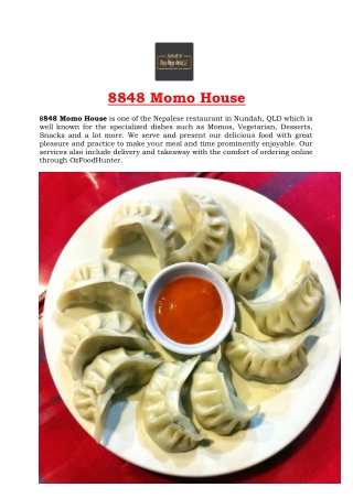 5% Off - 8848 Momo Nepalese House Menu Nundah, QLD