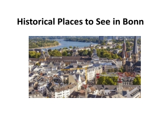 Historical Places to See in Bonn