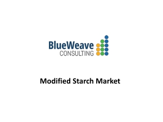 Modified Starch Market Industry Trends & Forecast Report 2027