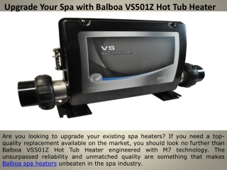 Upgrade Your Spa with Balboa VS501Z Hot Tub Heater