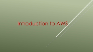 Introduction to AWS