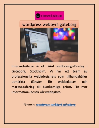 wordpress webbyrå göteborg