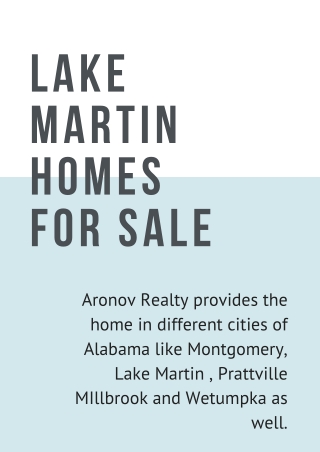 Beautiful Waterfront Homes For Sale On Lake Martin