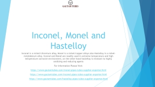 Inconel, Monel and Hastelloy- gautamtubes