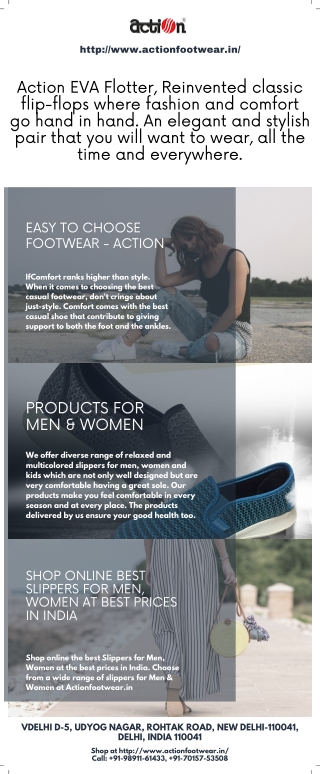 Flip Flops Action: Shop Online Best Slippers for Men, Women at Best Prices