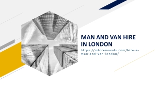 man and van hire in London