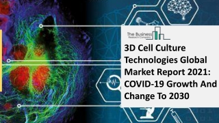 Global 3D Cell Culture Technologies Market Growth And Trends In 2021