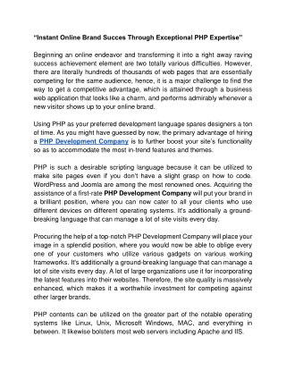 “Instant Online Brand Succes Through Exceptional PHP Expertise” (1)-converted