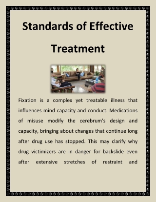 Standards of Effective Treatment