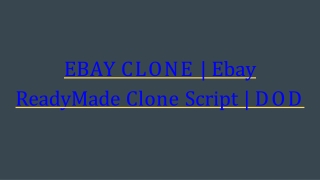 Best Ebay Clone Script - DOD IT Solutions
